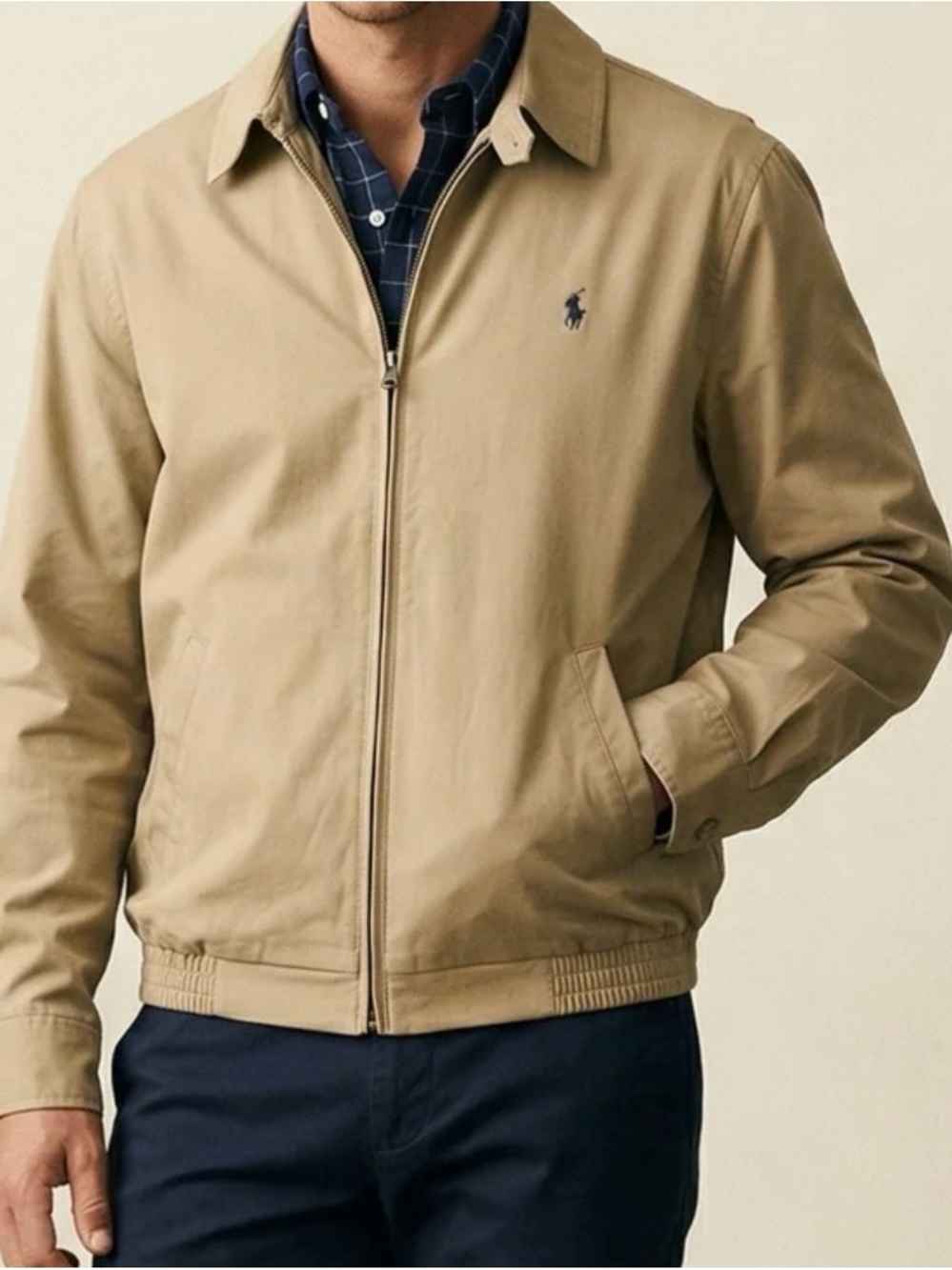 Polo by Ralph Lauren Khaki Zip-Front Jacket Size XL pre-owned